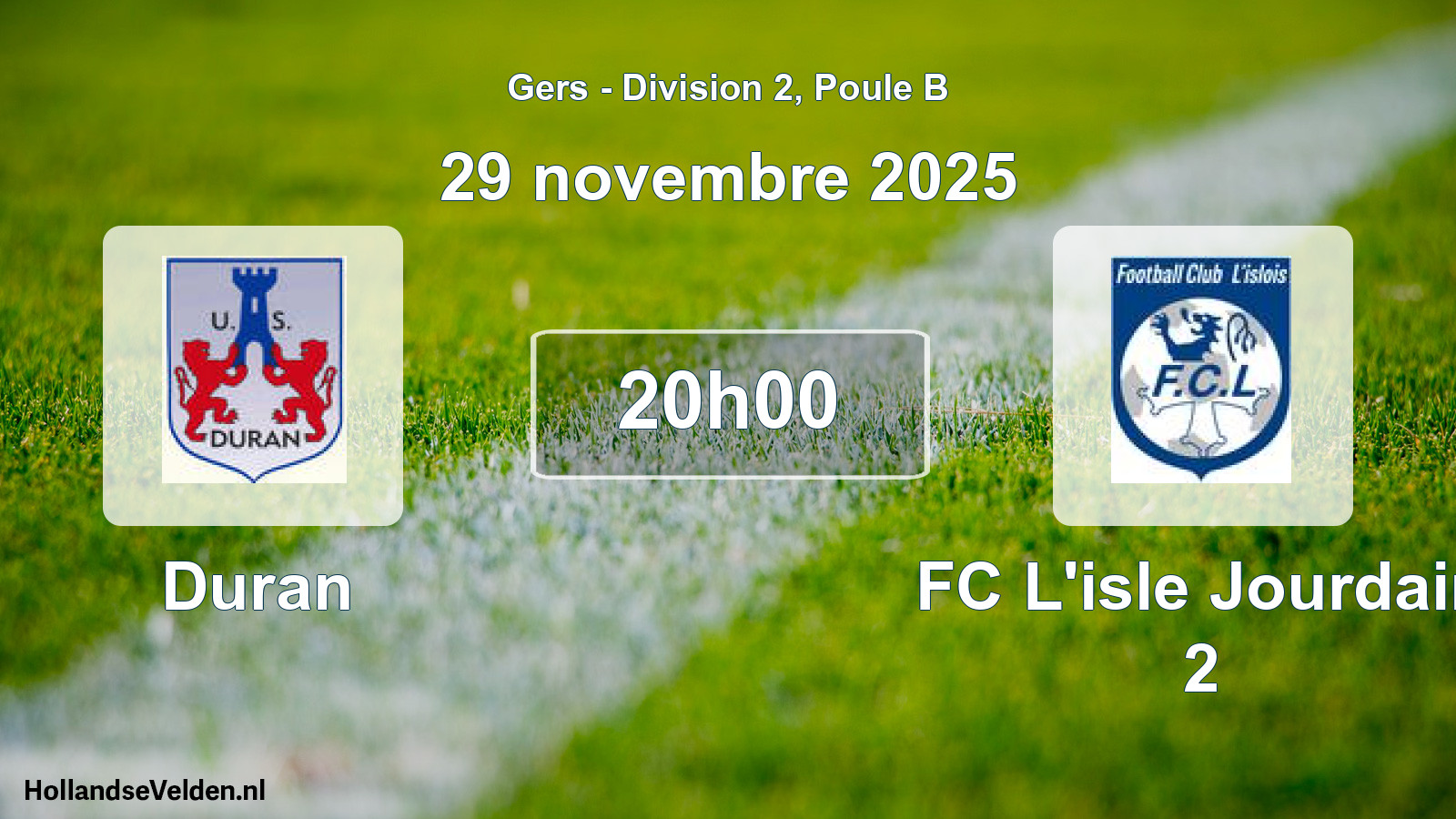 Scheduled Match: Duran - FC L'isle Jourdain 2 (29 November 2025)
