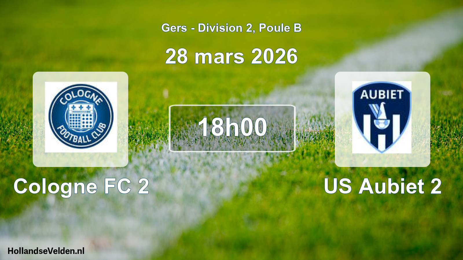 Scheduled Match: Cologne FC 2 - US Aubiet 2 (28 March 2026)