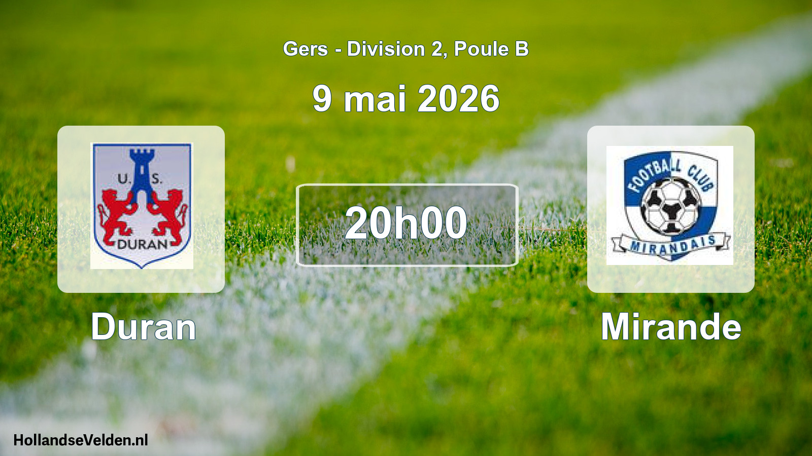 Scheduled Match: Duran - Mirande (9 May 2026)