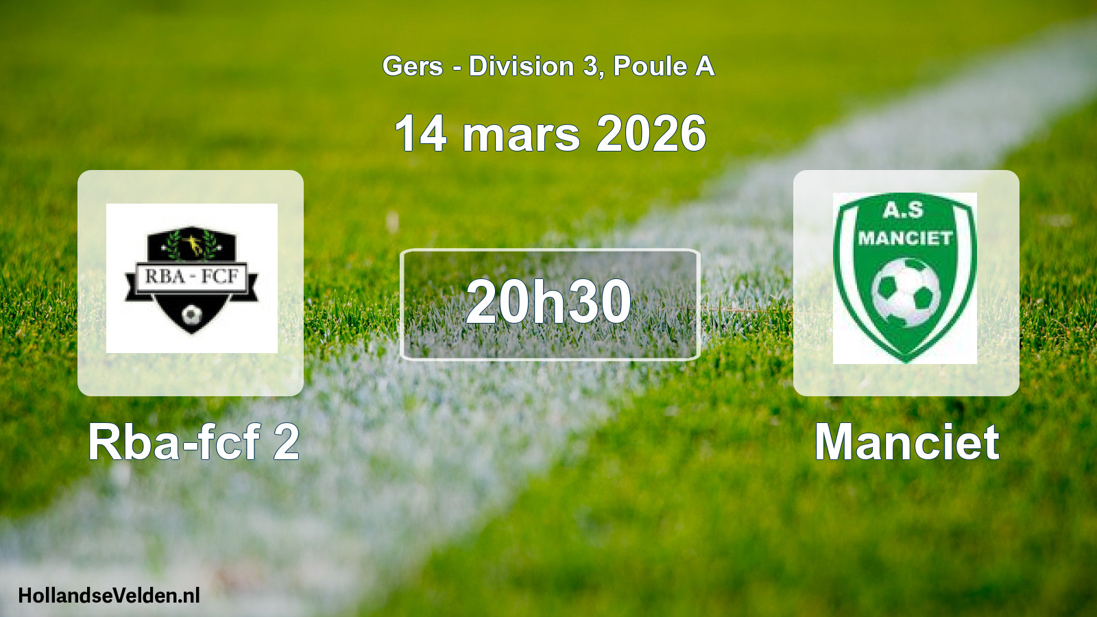 Scheduled Match: Rba-fcf 2 - Manciet (14 March 2026)