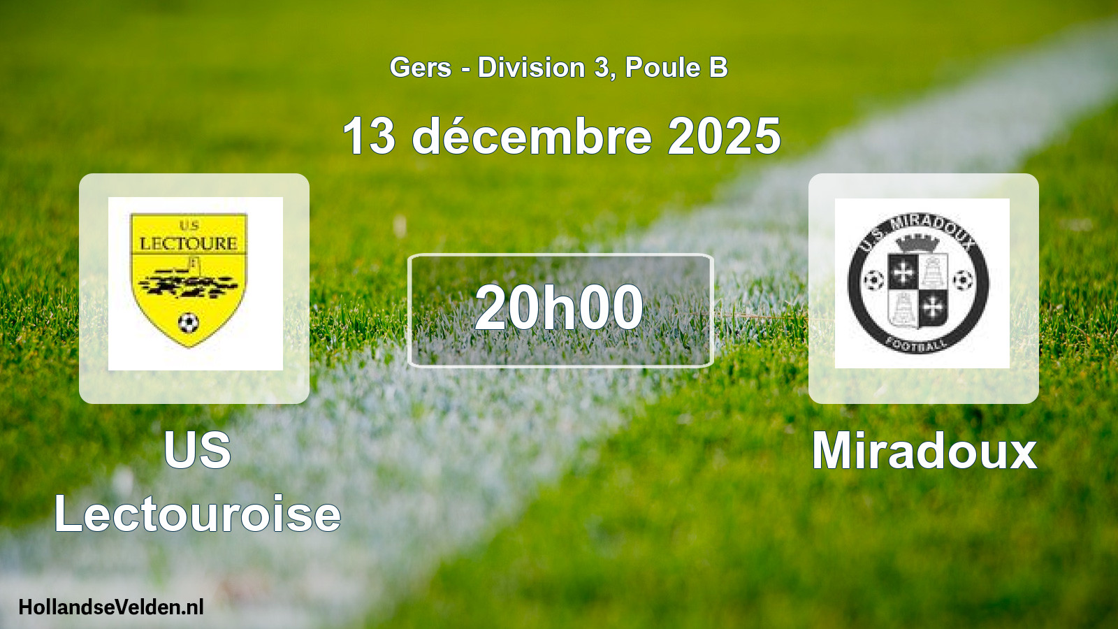 Geplande wedstrijd: US Lectouroise - Miradoux (13 december 2025)