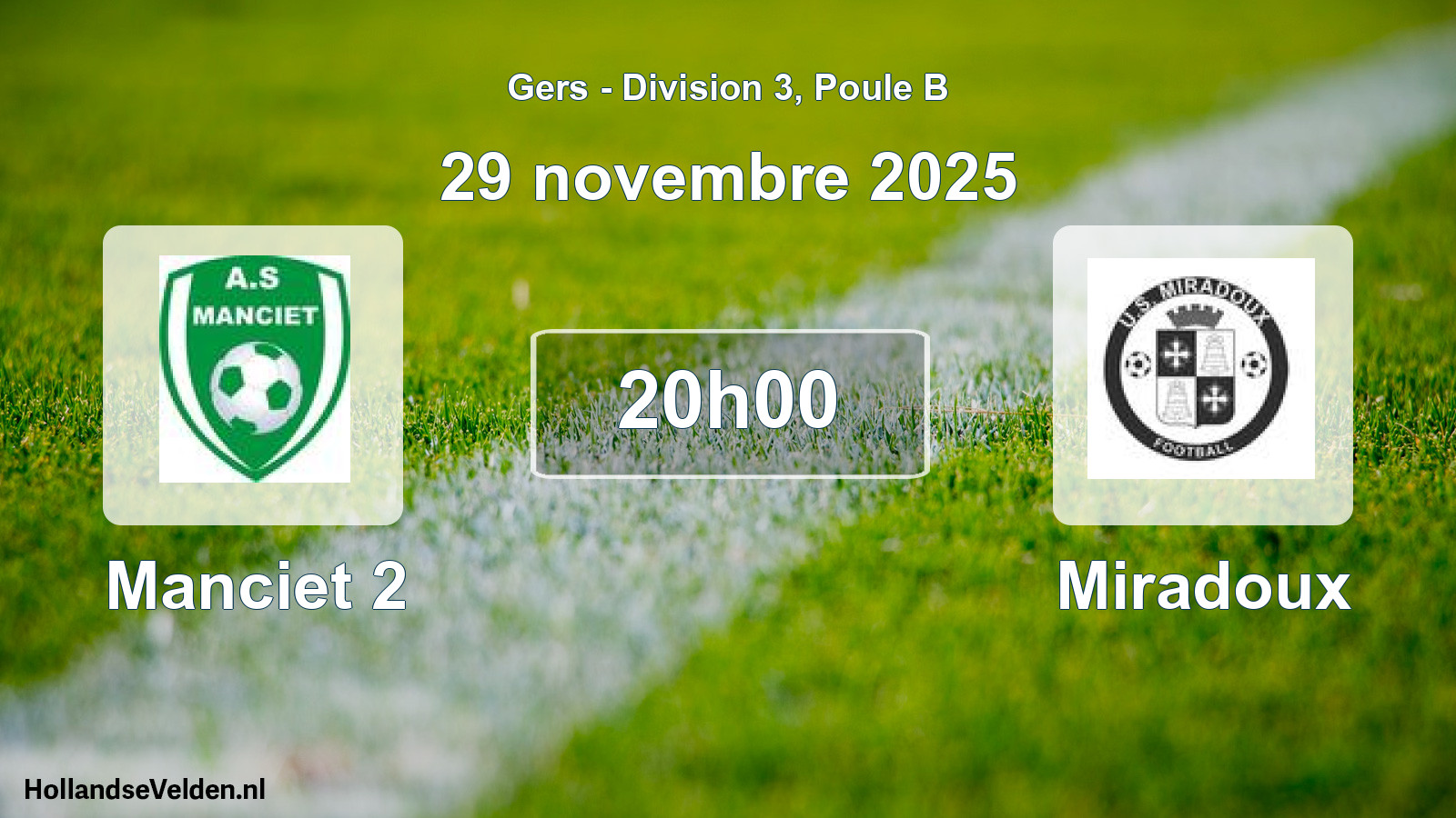 Scheduled Match: Manciet 2 - Miradoux (29 November 2025)