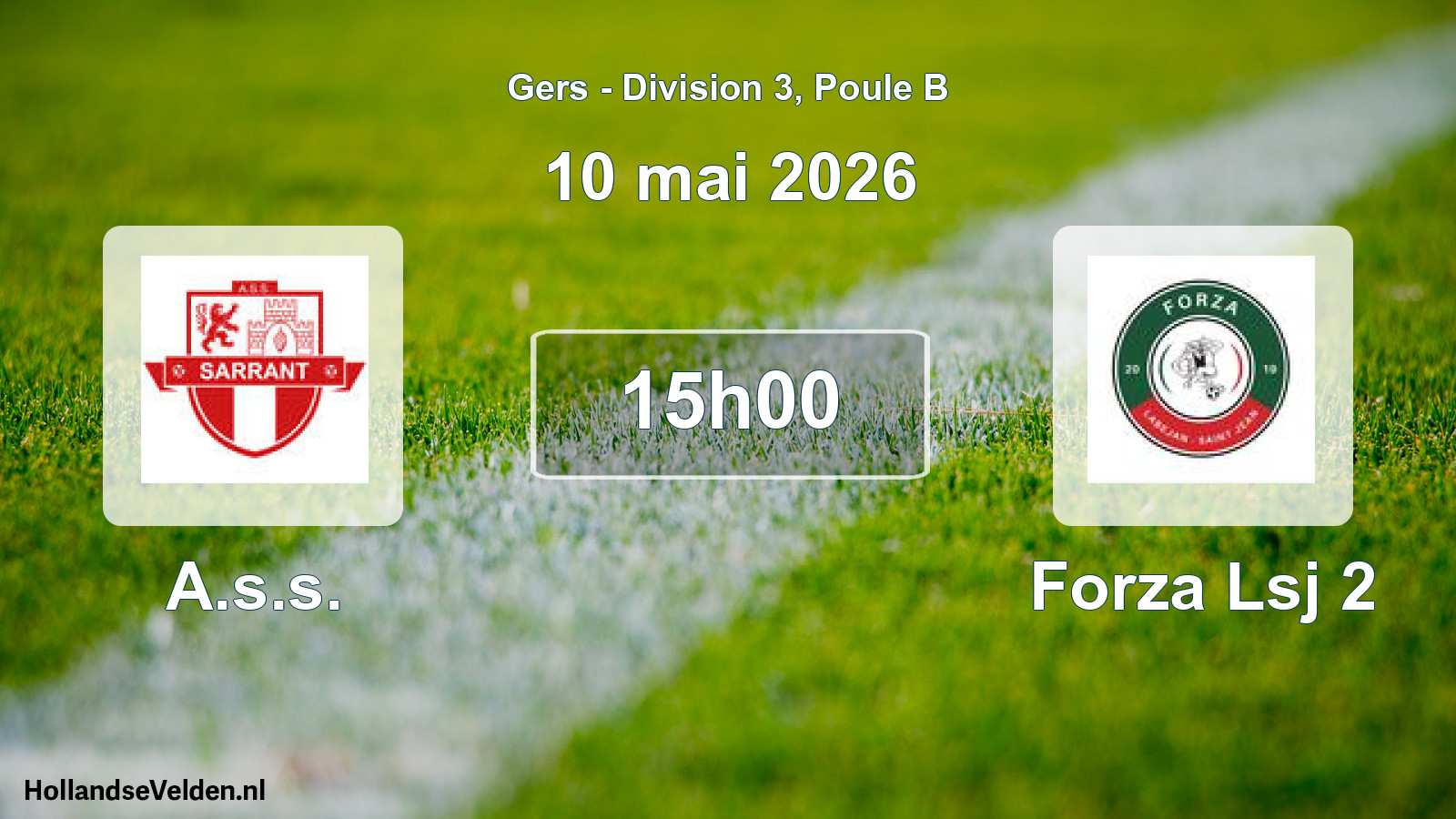 Match programmé: A.s.s. - Forza Lsj 2 (10 mai 2026)