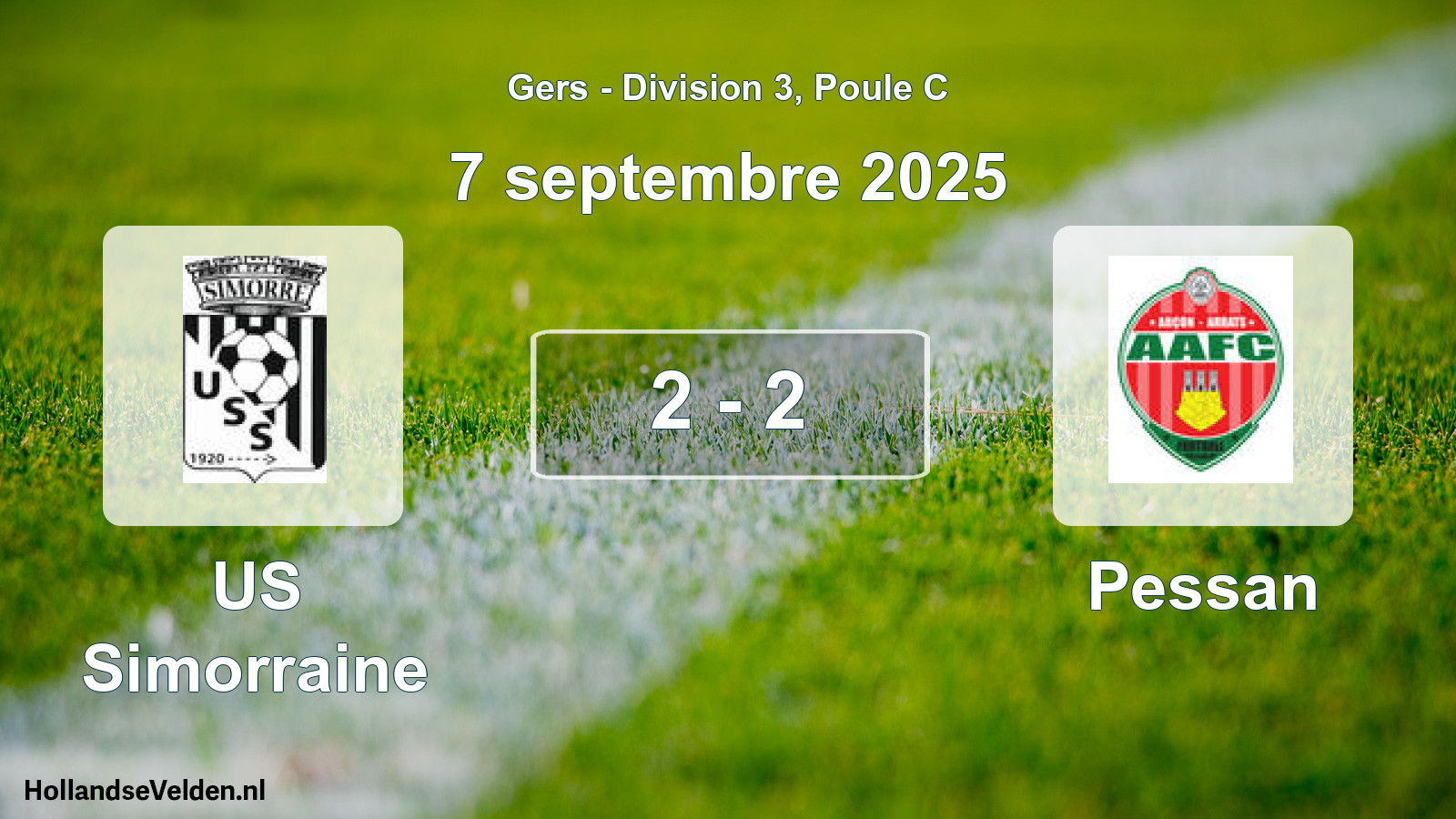 Match joué: US Simorraine - Pessan 2 - 2 (7 septembre 2025)