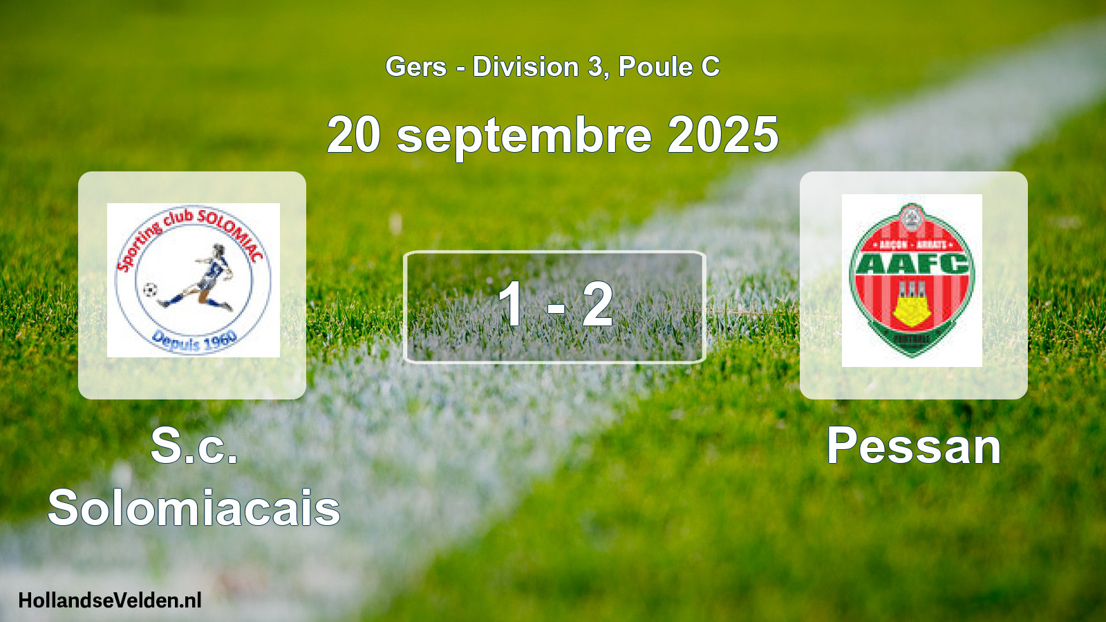 Total number of matches played: S.c. Solomiacais - Pessan 1 - 2 (20 September 2025)