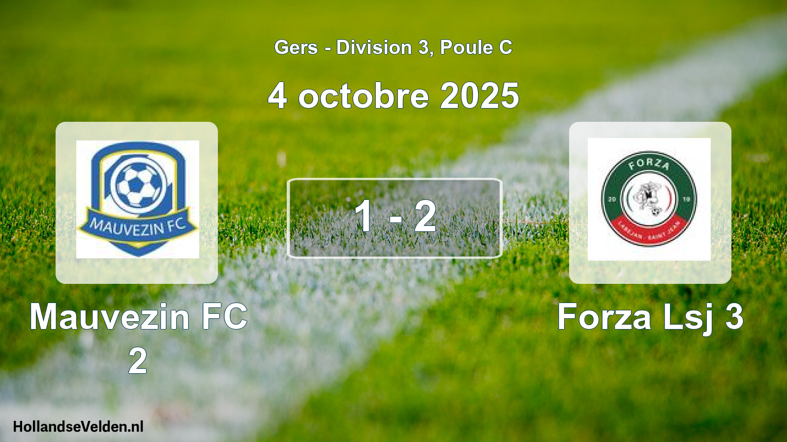Total number of matches played: Mauvezin FC 2 - Forza Lsj 3 1 - 2 (4 October 2025)