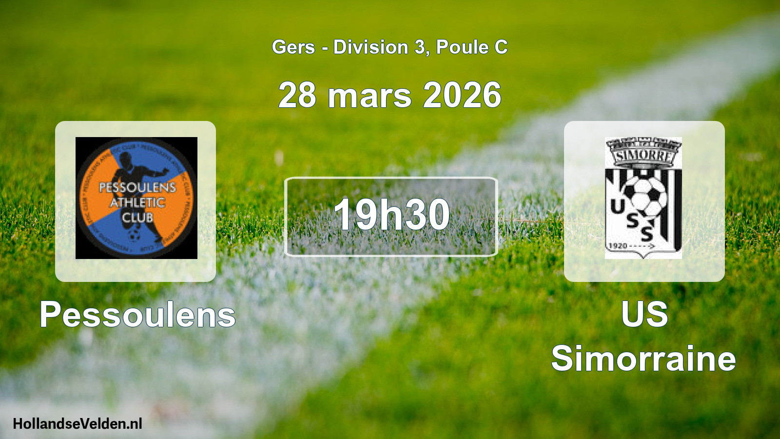 Match programmé: Pessoulens - US Simorraine (28 mars 2026)