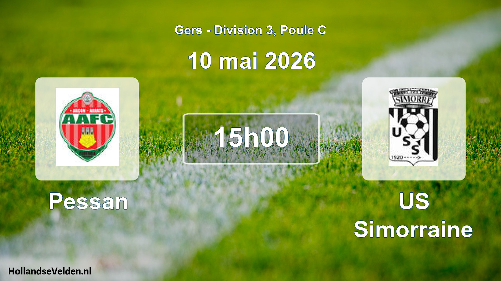Match programmé: Pessan - US Simorraine (10 mai 2026)
