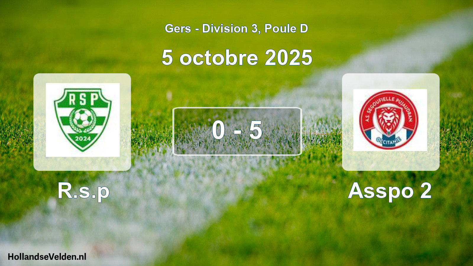 Total number of matches played: R.s.p - Asspo 2 0 - 5 (5 October 2025)