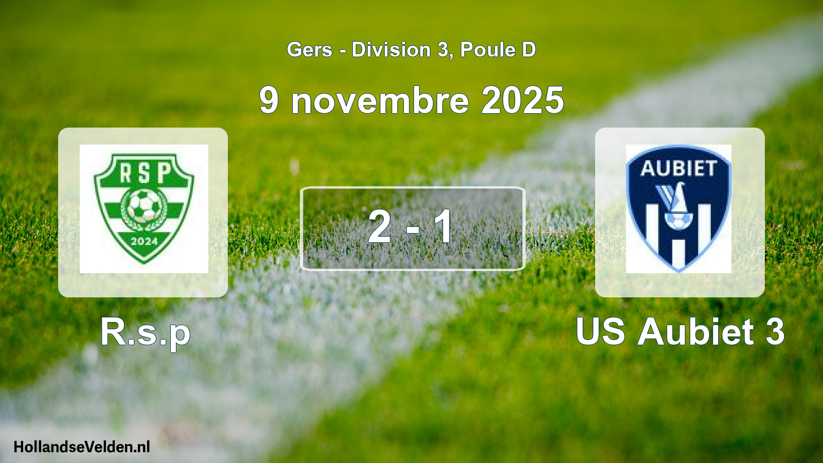 Match joué: R.s.p - US Aubiet 3 2 - 1 (9 novembre 2025)