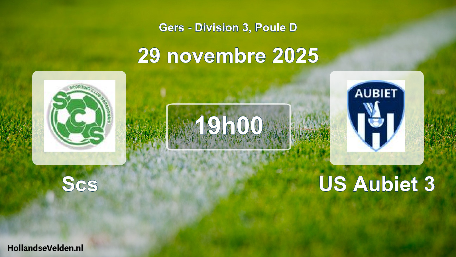 Scheduled Match: Scs - US Aubiet 3 (29 November 2025)