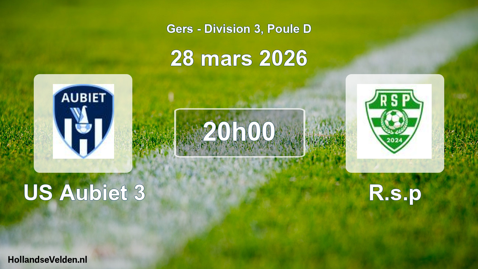 Match programmé: US Aubiet 3 - R.s.p (28 mars 2026)