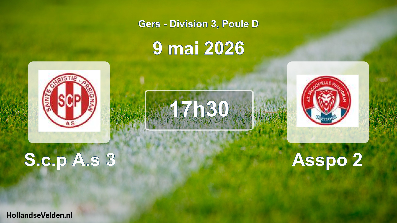 Scheduled Match: S.c.p A.s 3 - Asspo 2 (9 May 2026)