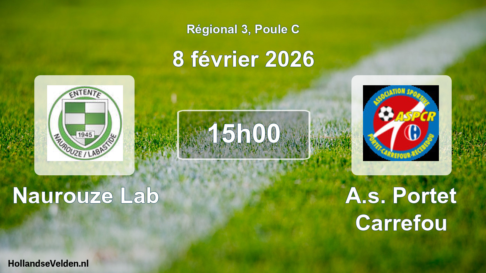 Scheduled Match: Naurouze Lab - A.s. Portet Carrefou (8 February 2026)