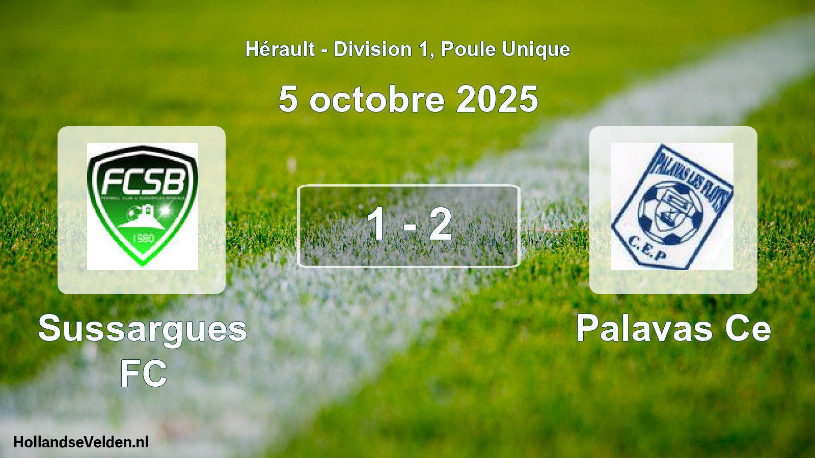 Total number of matches played: Sussargues FC - Palavas Ce 1 - 2 (5 October 2025)