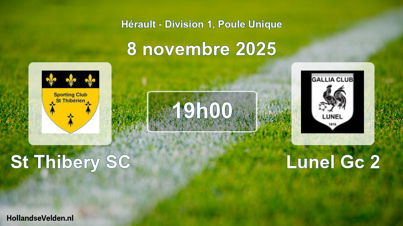 Scheduled Match: St Thibery SC - Lunel Gc 2 (8 November 2025)