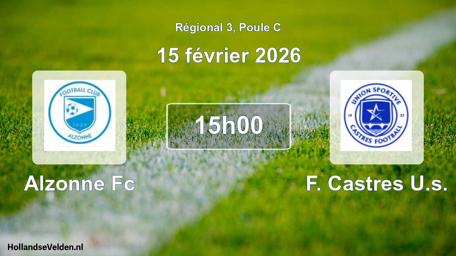 Scheduled Match: Alzonne Fc - F. Castres U.s. (15 February 2026)