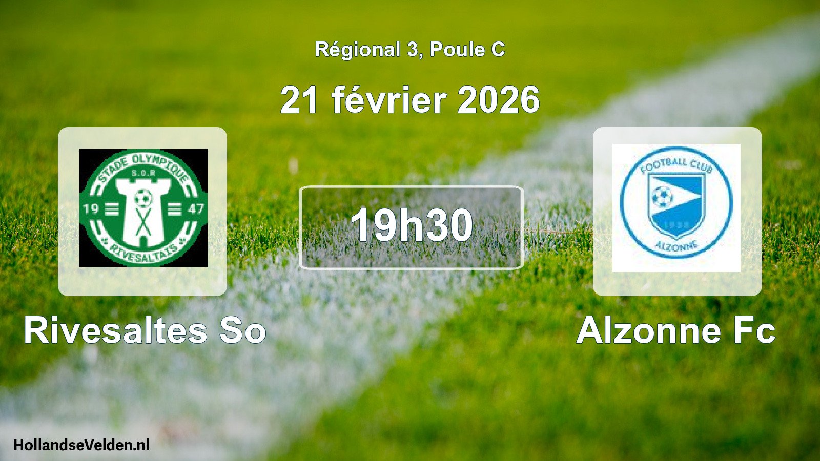 Geplande wedstrijd: Rivesaltes So - Alzonne Fc (21 février 2026)