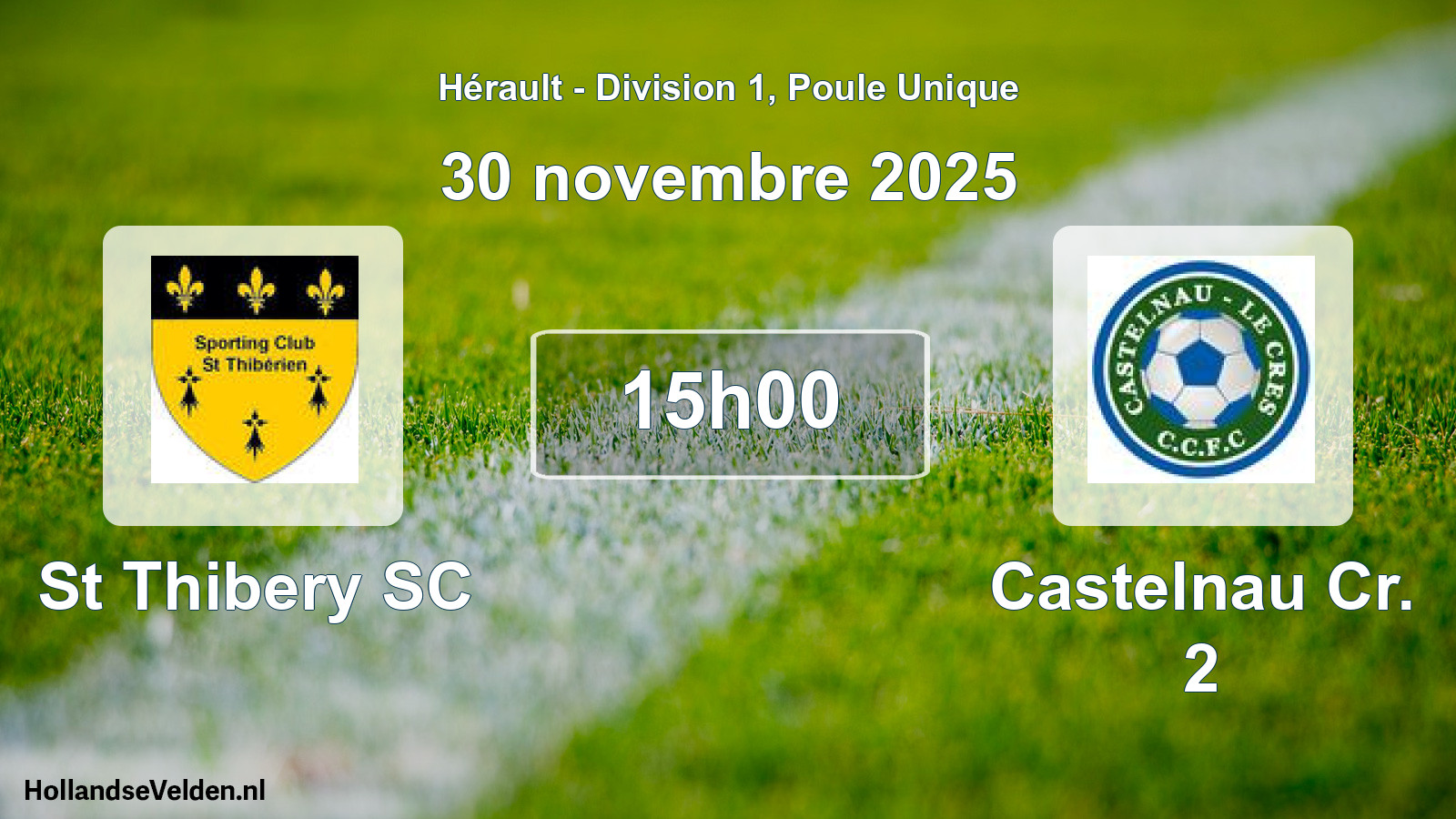 Scheduled Match: St Thibery SC - Castelnau Cr. 2 (30 November 2025)