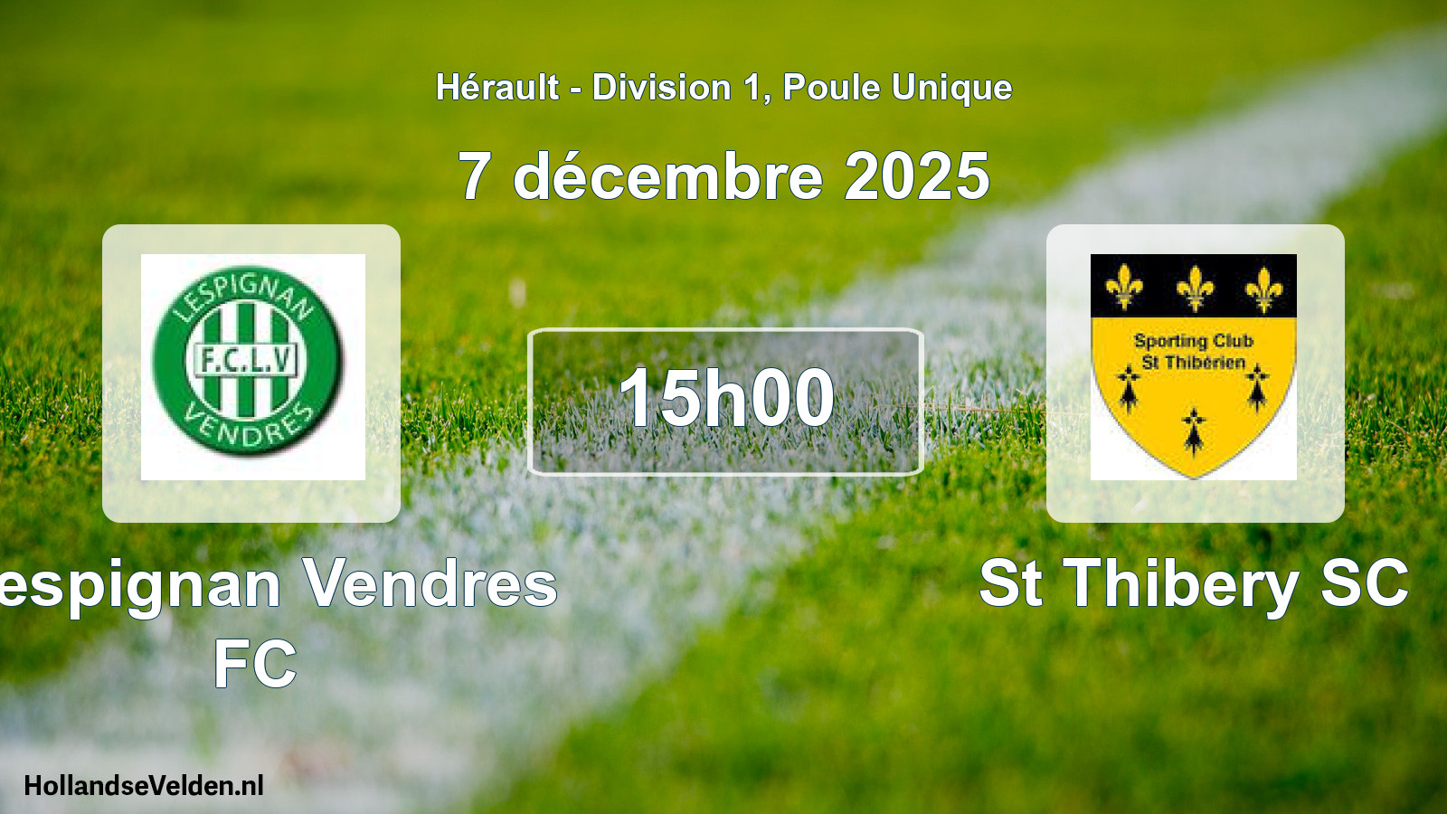 Scheduled Match: Lespignan Vendres FC - St Thibery SC (7 December 2025)