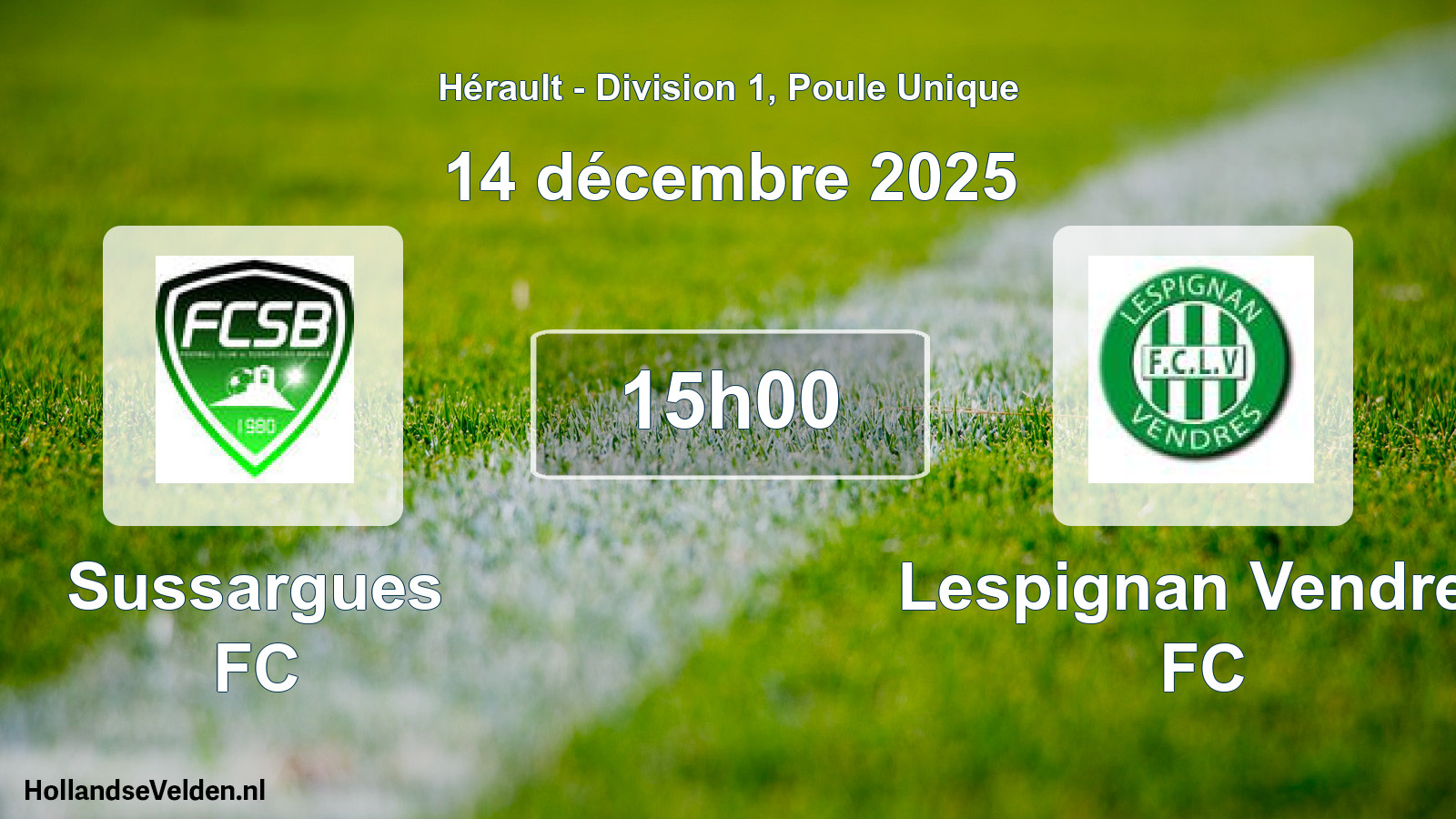 Scheduled Match: Sussargues FC - Lespignan Vendres FC (14 December 2025)