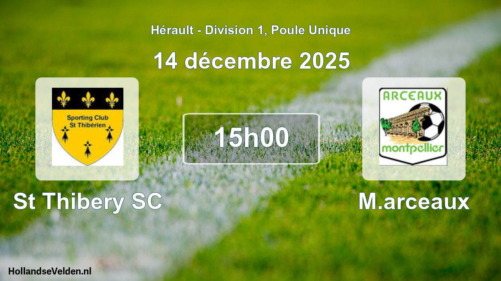 Scheduled Match: St Thibery SC - M.arceaux (14 December 2025)