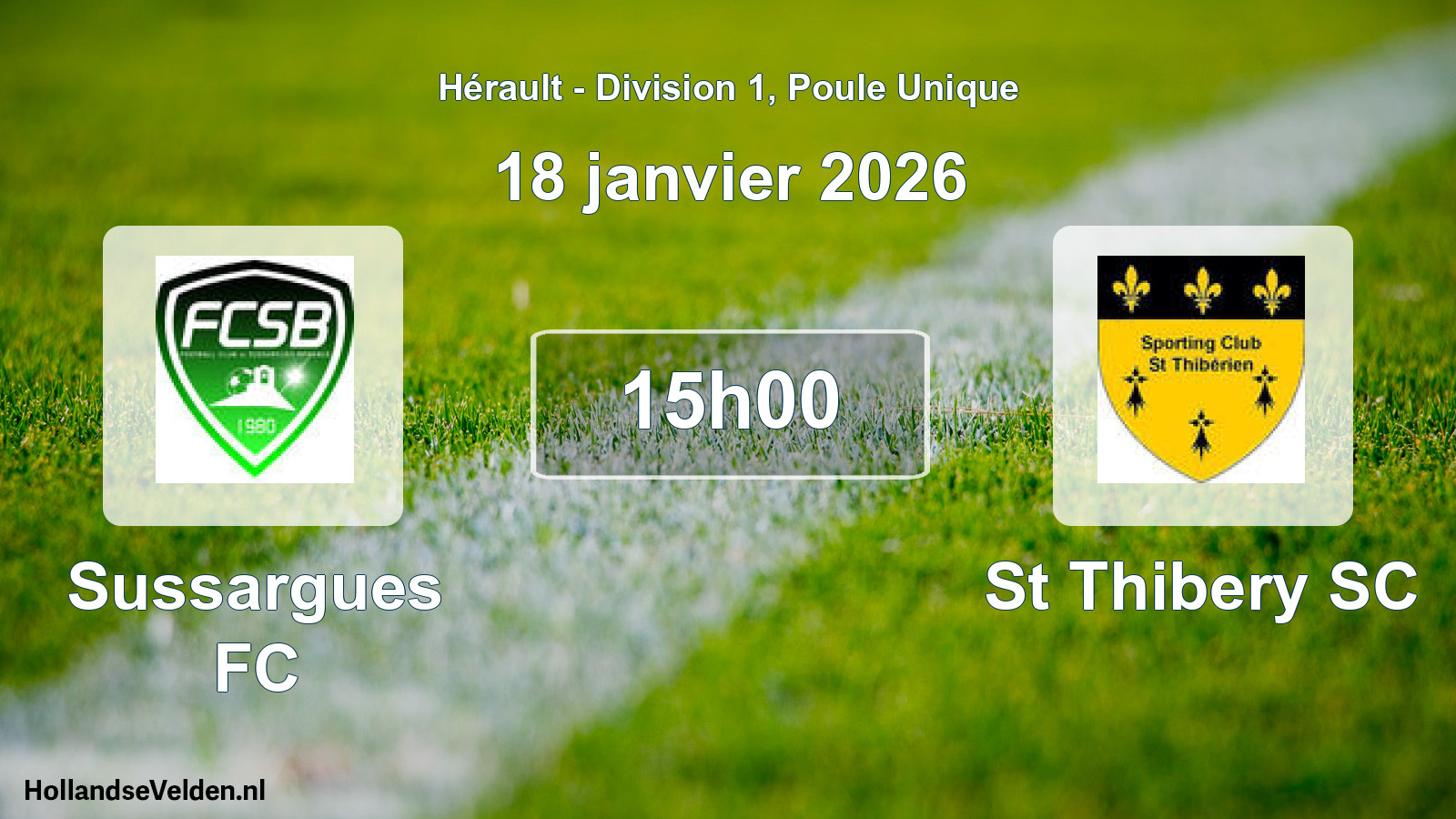Scheduled Match: Sussargues FC - St Thibery SC (18 January 2026)
