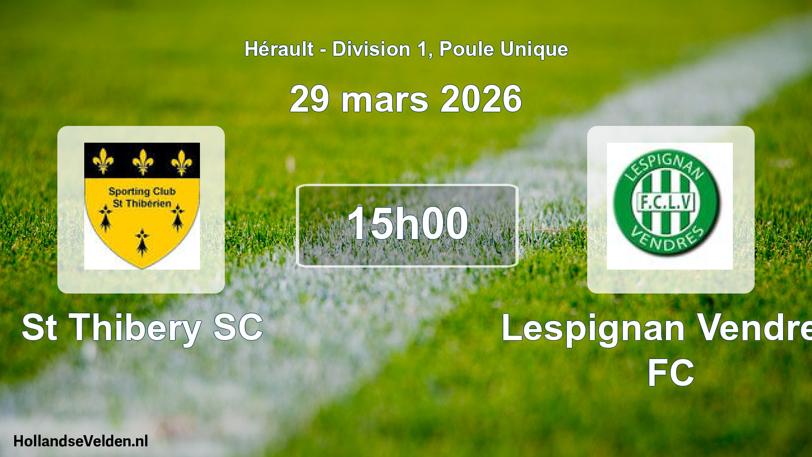 Scheduled Match: St Thibery SC - Lespignan Vendres FC (29 March 2026)