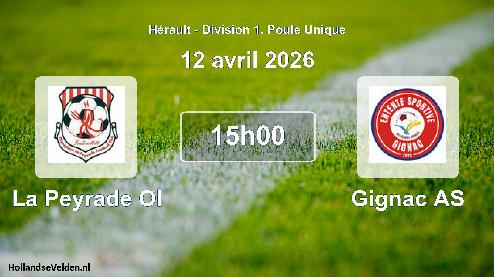 Scheduled Match: La Peyrade Ol - Gignac AS (12 April 2026)