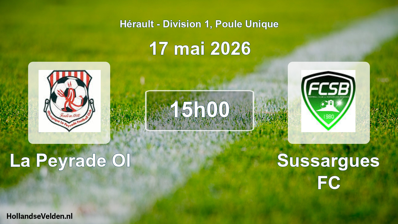 Scheduled Match: La Peyrade Ol - Sussargues FC (17 May 2026)