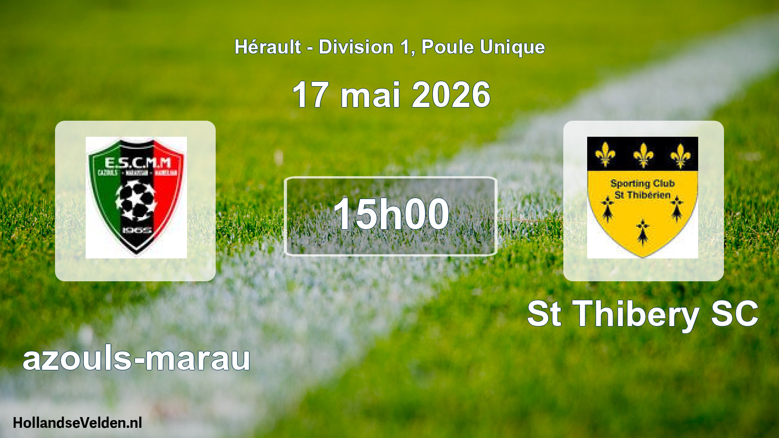 Scheduled Match: Cazouls-marau - St Thibery SC (17 May 2026)