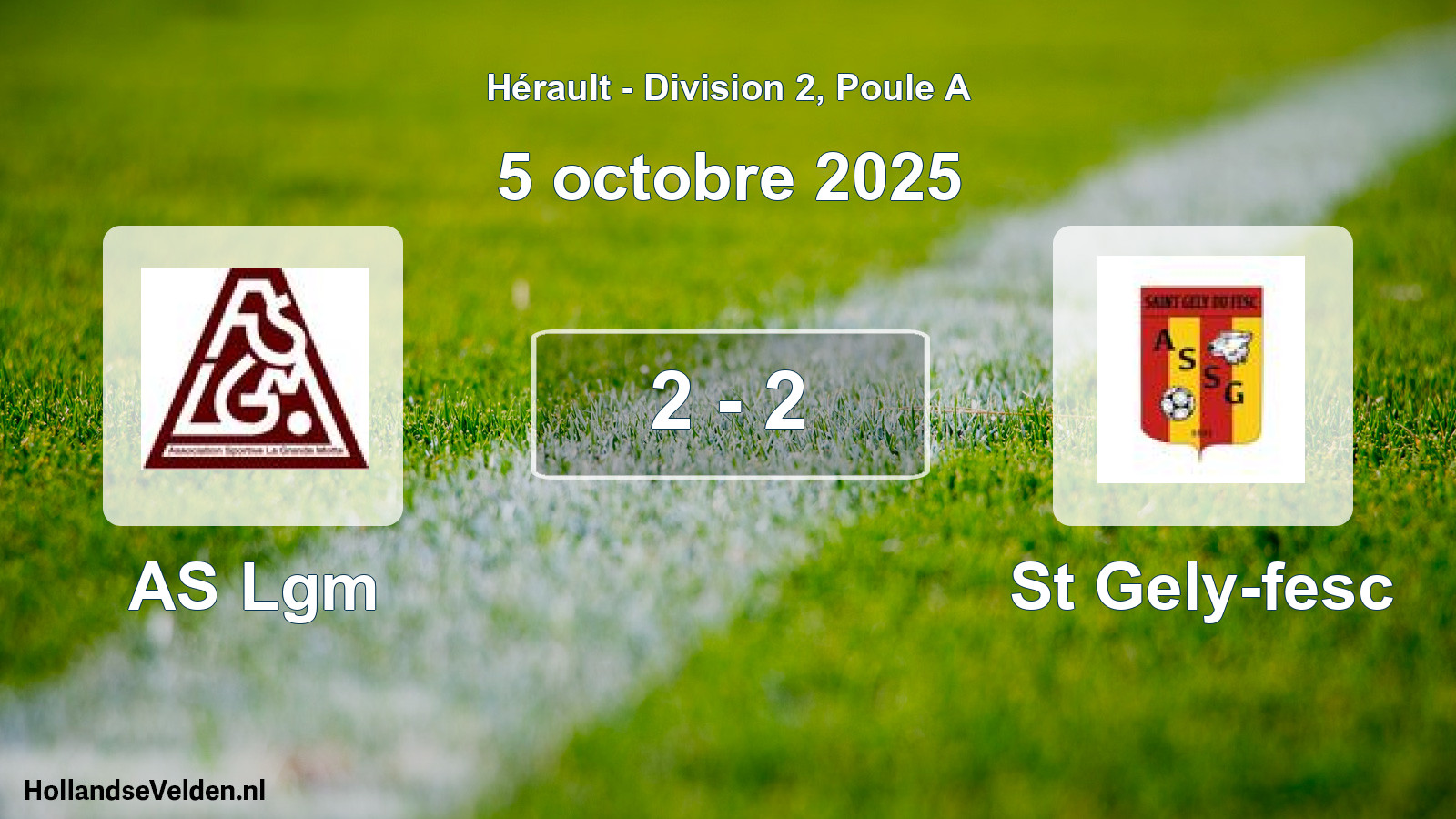 Match joué: AS Lgm - St Gely-fesc 2 - 2 (5 octobre 2025)