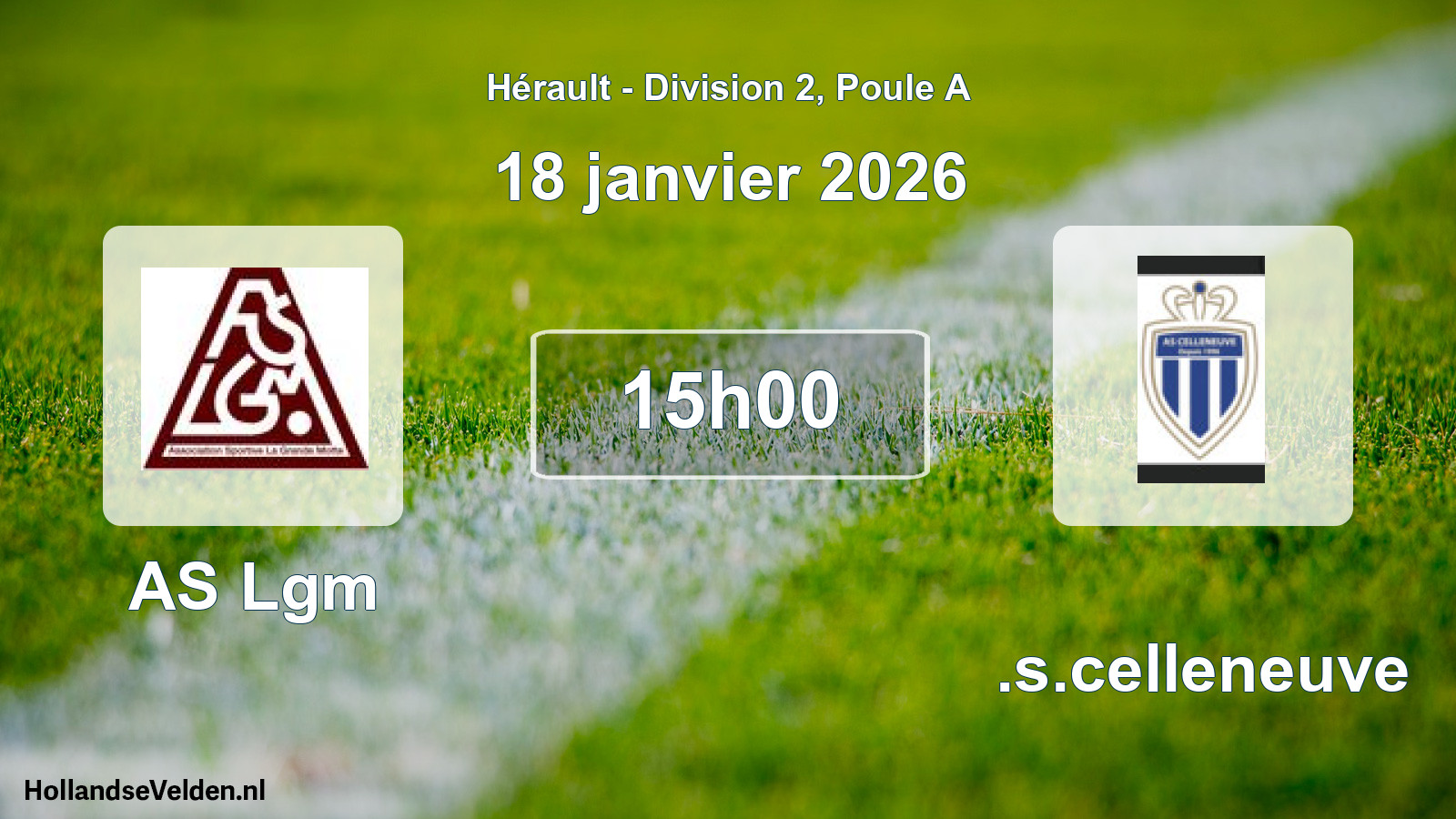 Match programmé: AS Lgm - A.s.celleneuve (18 janvier 2026)