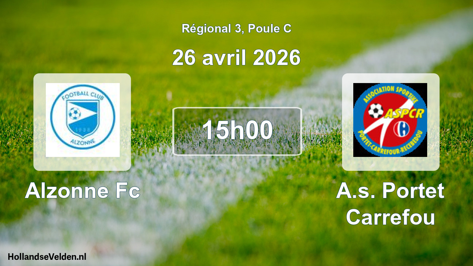Scheduled Match: Alzonne Fc - A.s. Portet Carrefou (26 April 2026)