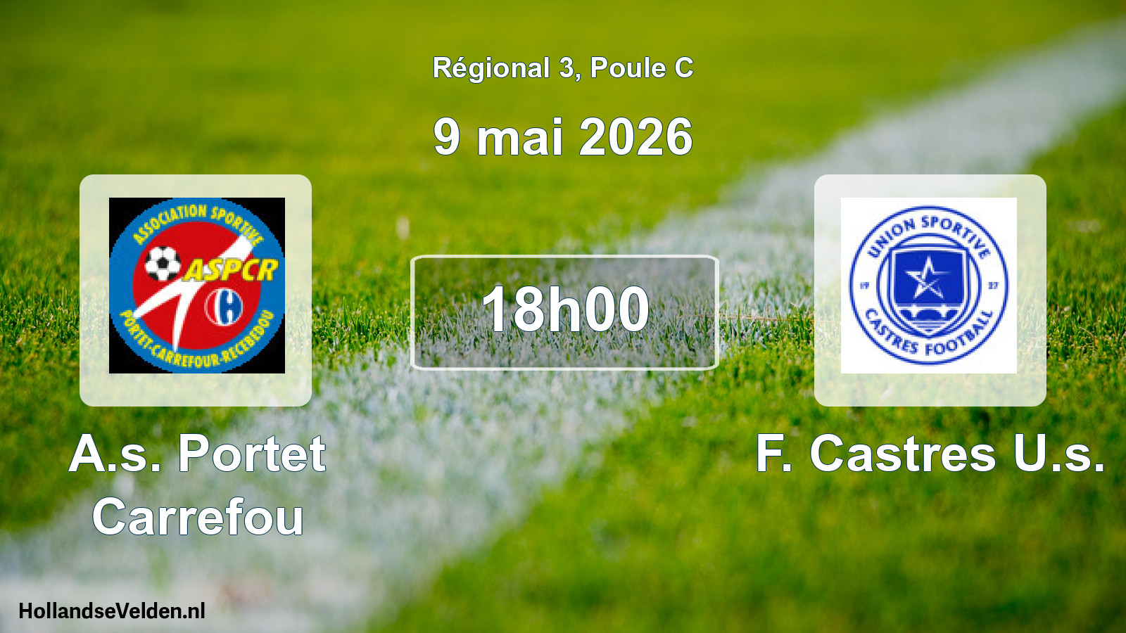 Geplande wedstrijd: A.s. Portet Carrefou - F. Castres U.s. (9 mai 2026)