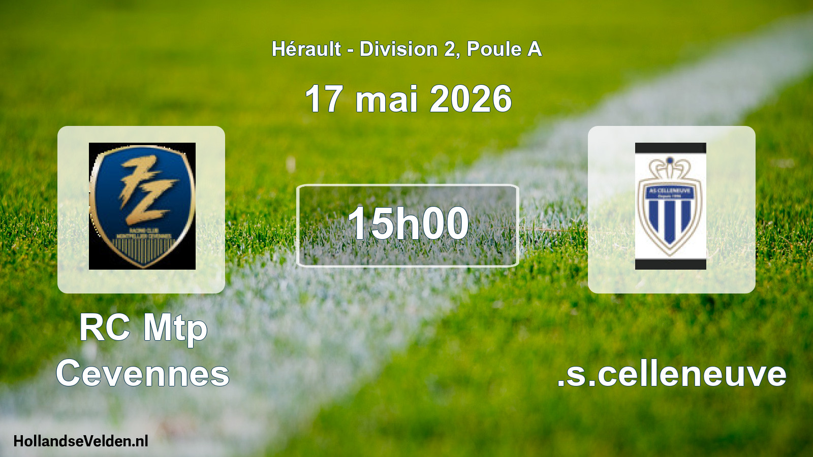 Match programmé: RC Mtp Cevennes - A.s.celleneuve (17 mai 2026)