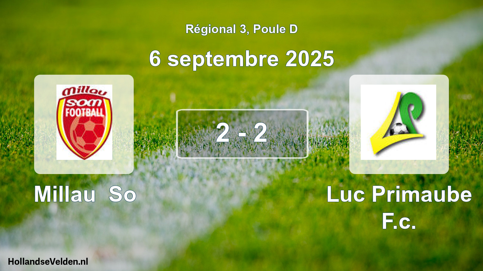 Gespeelde wedstrijd: Millau So - Luc Primaube F.c. 2 - 2 (6 september 2025)