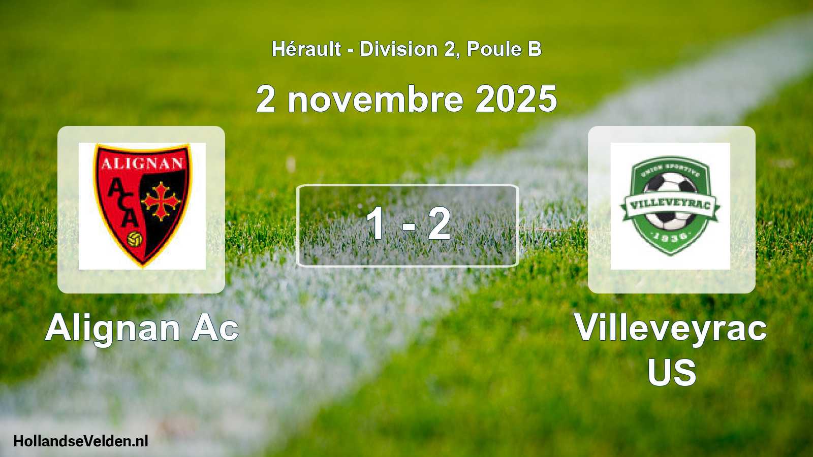 Total number of matches played: Alignan Ac - Villeveyrac US 1 - 2 (2 November 2025)