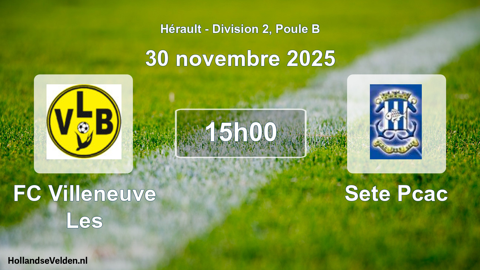 Scheduled Match: FC Villeneuve Les - Sete Pcac (30 November 2025)