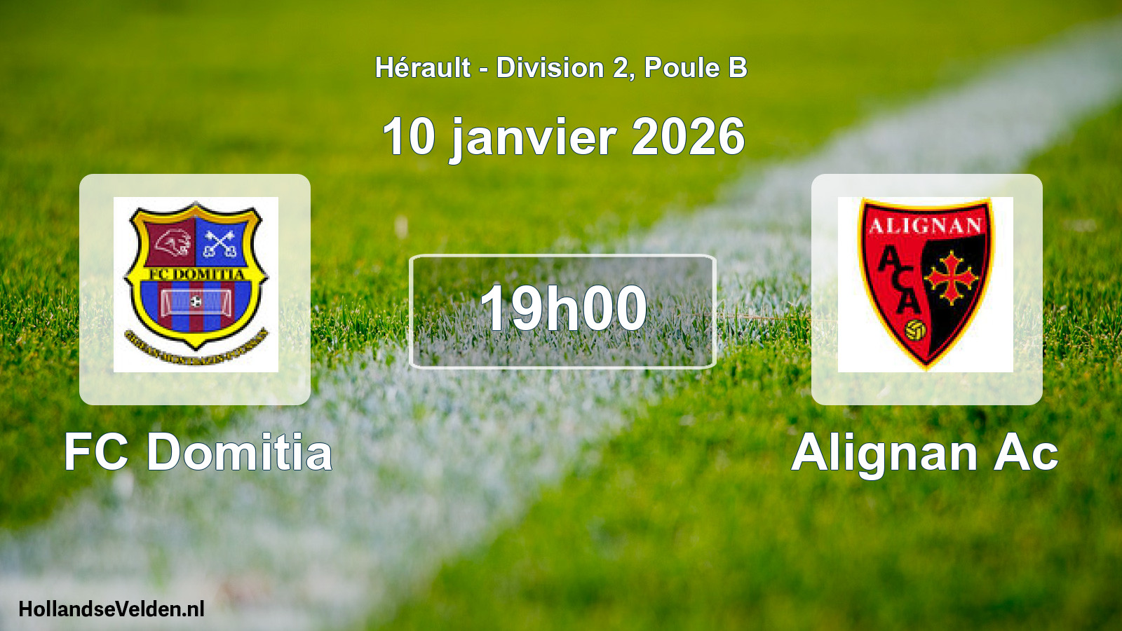 Match programmé: FC Domitia - Alignan Ac (10 janvier 2026)