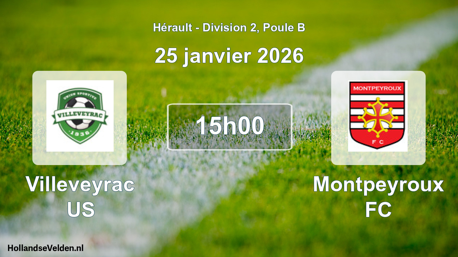 Scheduled Match: Villeveyrac US - Montpeyroux FC (25 January 2026)