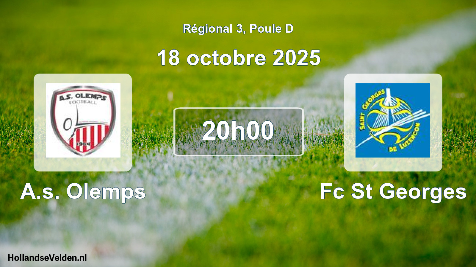 Scheduled Match: A.s. Olemps - Fc St Georges (18 October 2025)