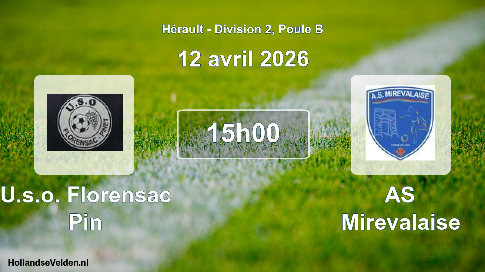 Scheduled Match: U.s.o. Florensac Pin - AS Mirevalaise (12 April 2026)