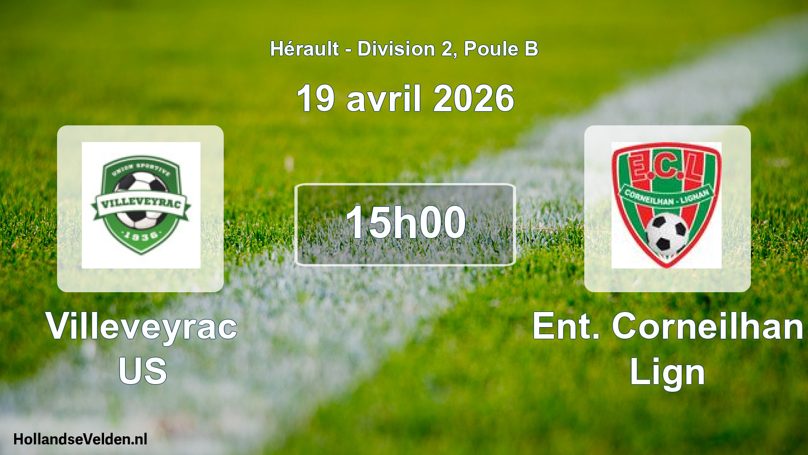 Match programmé: Villeveyrac US - Ent. Corneilhan Lign (19 avril 2026)