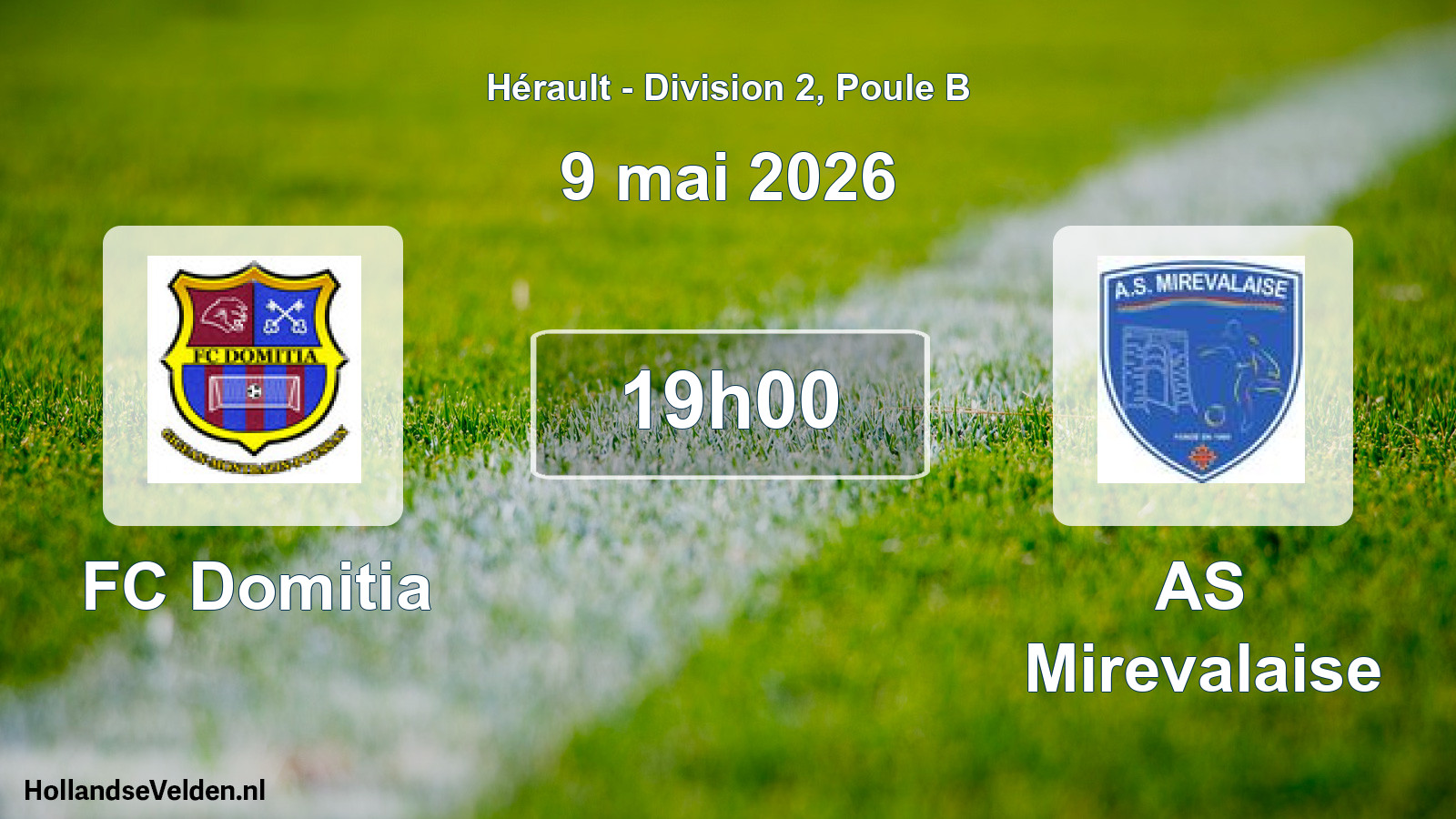 Match programmé: FC Domitia - AS Mirevalaise (9 mai 2026)