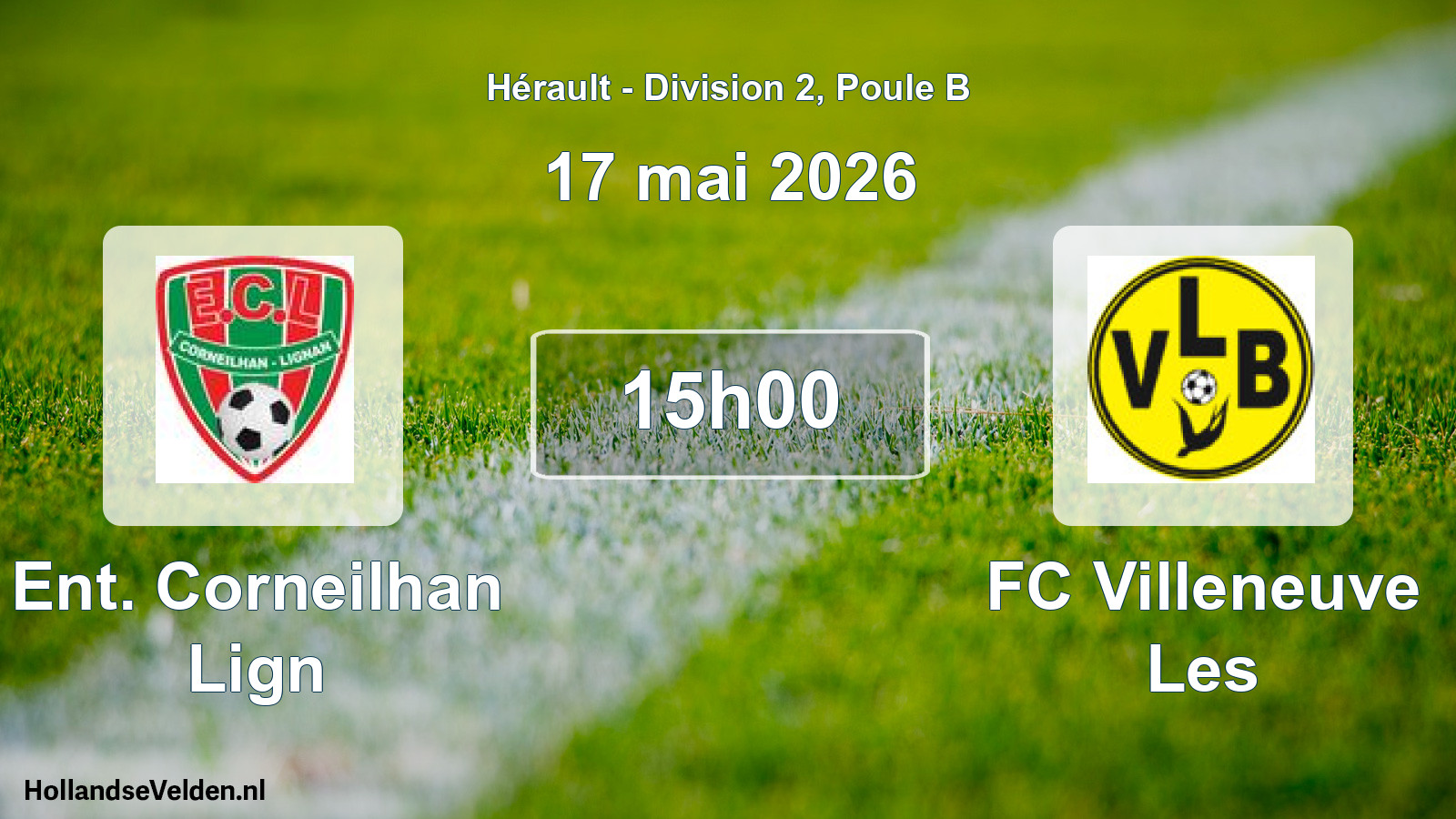 Geplande wedstrijd: Ent. Corneilhan Lign - FC Villeneuve Les (17 mei 2026)