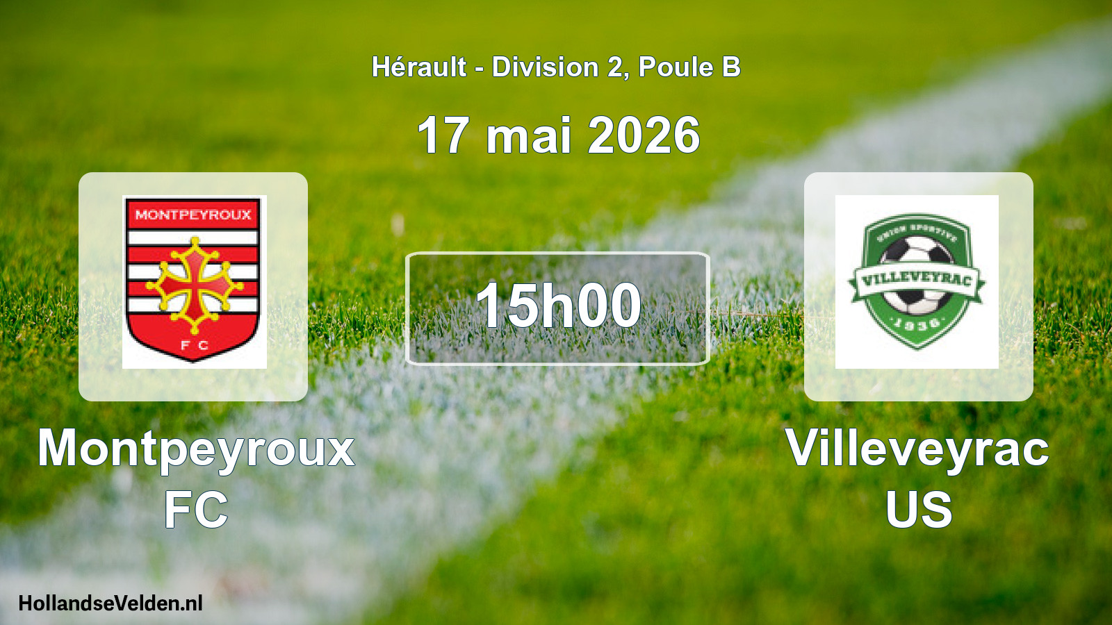 Match programmé: Montpeyroux FC - Villeveyrac US (17 mai 2026)