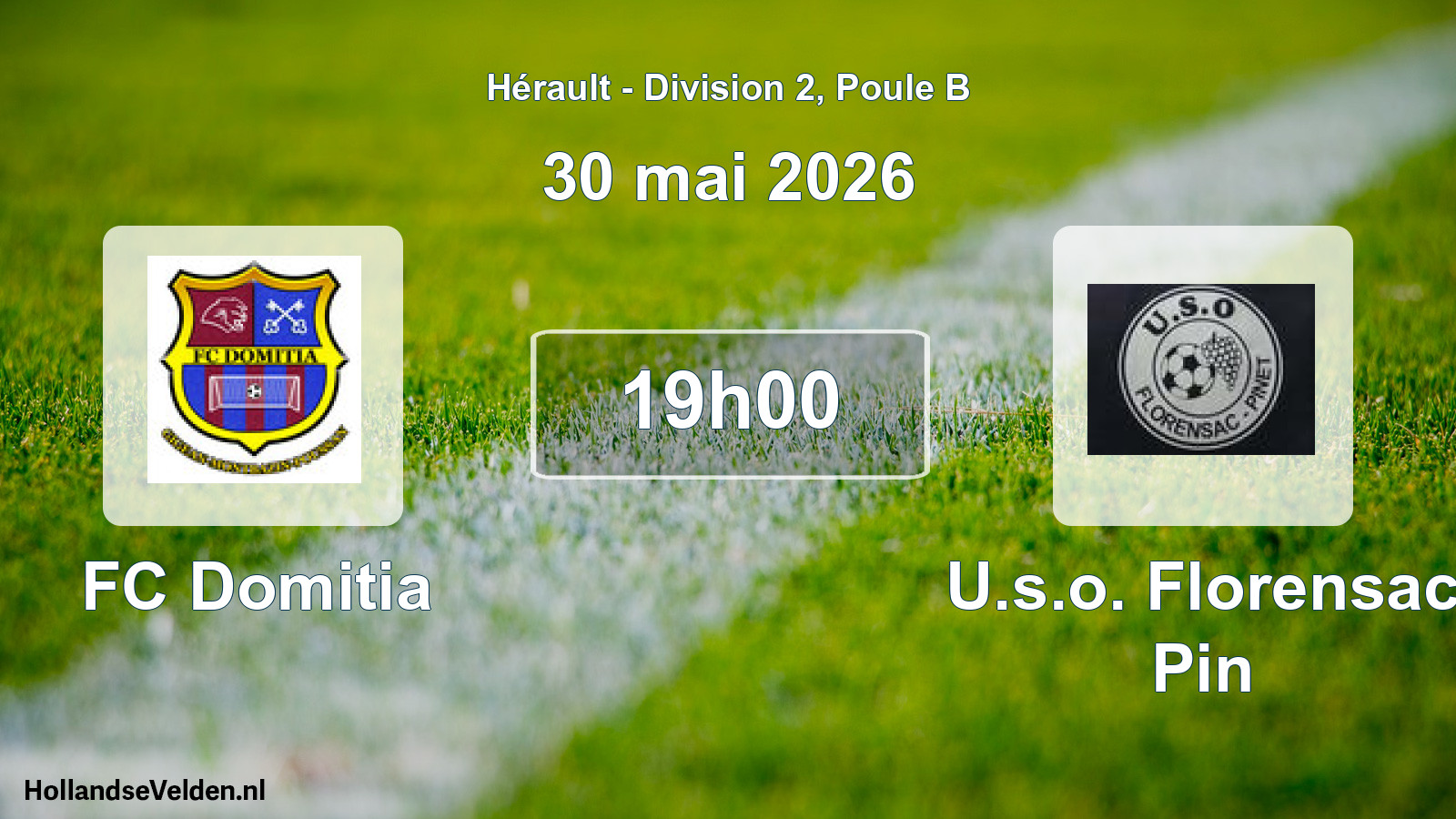 Match programmé: FC Domitia - U.s.o. Florensac Pin (30 mai 2026)