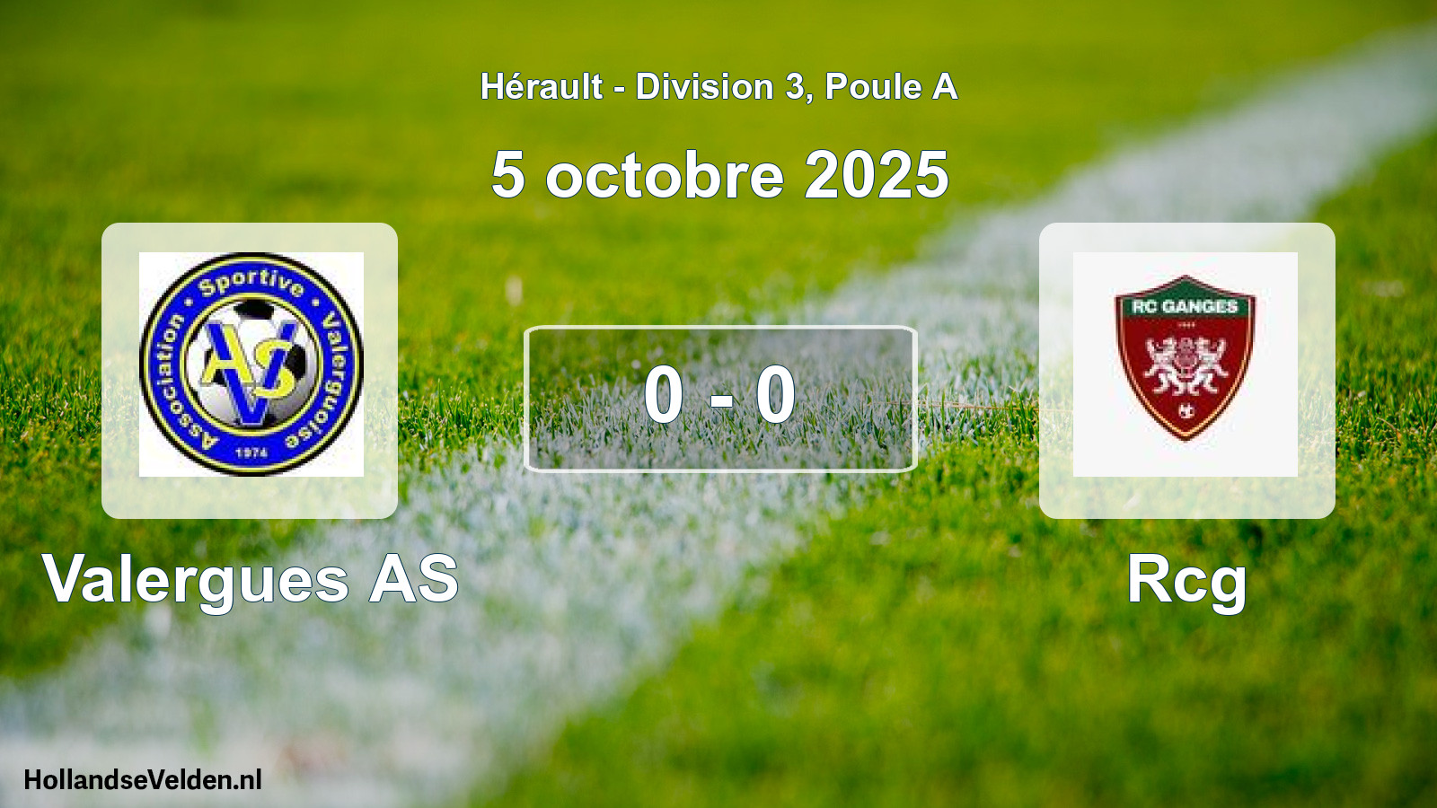 Match joué: Valergues AS - Rcg 0 - 0 (5 octobre 2025)
