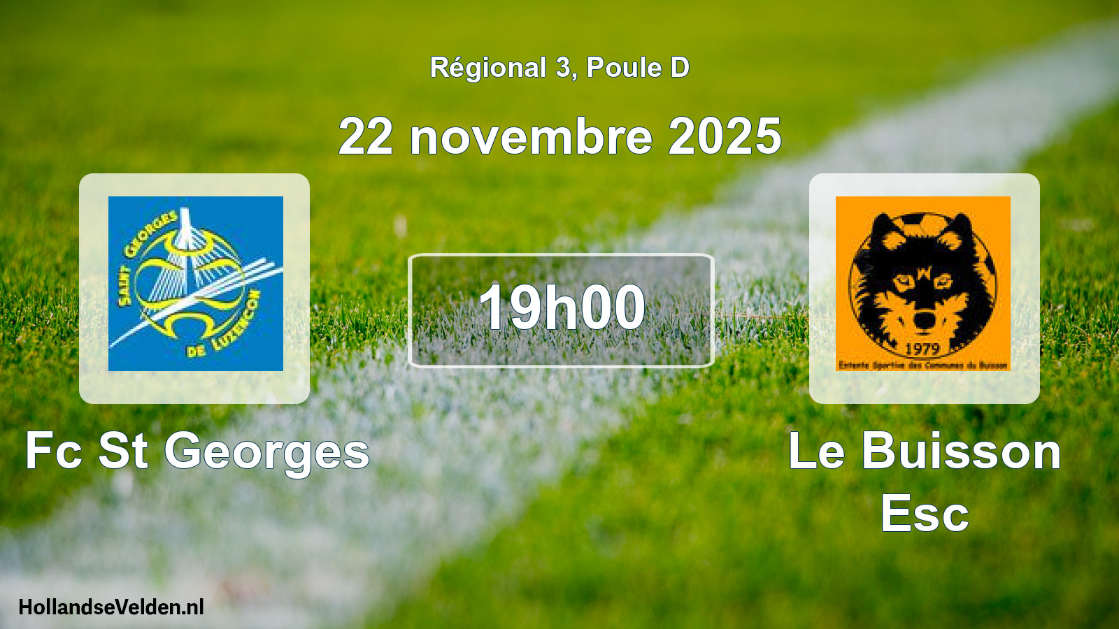 Scheduled Match: Fc St Georges - Le Buisson Esc (22 November 2025)